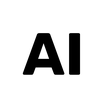 Il label AI di draft2cut: un cerchio bianco con le lettere AI in nero.
